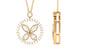 Certified Moissanite Butterfly Pendant Necklace For Her