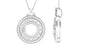 Certified Moissanite Vintage Circle Pendant Necklace