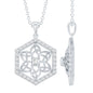 Vintage Inspired Certified Moissanite Flower Pendant