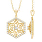 Vintage Inspired Certified Moissanite Flower Pendant