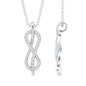 Minimal Moissanite Infinity Knot Pendant Necklace