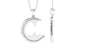 C Initial Necklace with Moissanite Cluster