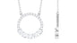 Round Cut Moissanite Open Circle Pendant with Certificate