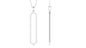 Elongated Hexagonal Moissanite Pendant Necklace with Certificate