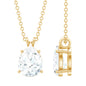 2.2 Carat Solitaire Moissanite Teardrop Pendant Necklace