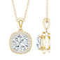 Certified 3 Carat Cushion Cut Moissanite Pendant