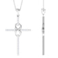 Certified Moissanite Infinity Cross Pendant Necklace