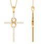 Certified Moissanite Infinity Cross Pendant Necklace