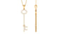 Simple Moissanite Key Pendant with Certificate