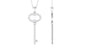 Classic Moissanite Key Charm Necklace with Certificate