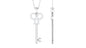 Certified Moissanite Cute Key Necklace for Women