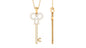 Certified Moissanite Cute Key Necklace for Women