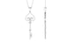 Vintage Inspired Certified Moissanite Heart and Key Necklace