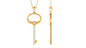 Certified Moissanite Contemporary Key Pendant Necklace