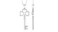 Certified Moissanite Cute Key to My Heart Pendant Necklace