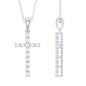 Certified Moissanite Cross Pendant Necklace for Women