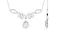 0.7 Carat Pear and Round Shape Moissanite Drop Necklace
