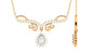 0.7 Carat Pear and Round Shape Moissanite Drop Necklace