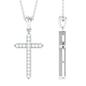 Round Moissanite Cross Pendant Necklace