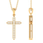 Round Moissanite Cross Pendant Necklace