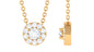 Certified Moissanite Minimalist Halo Necklace