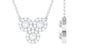 Certified Moissanite Trio Necklace with Halo