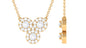 Certified Moissanite Trio Necklace with Halo