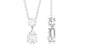 Certified Moissanite Two Stone Drop Necklace