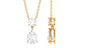 Certified Moissanite Two Stone Drop Necklace