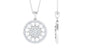 Pave Moissanite Round Vintage Pendant Necklace