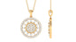Pave Moissanite Round Vintage Pendant Necklace