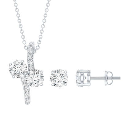 Certified Moissanite Minimal Jewelry Set