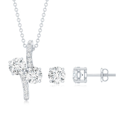 Certified Moissanite Minimal Jewelry Set