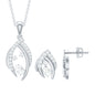 Certified Moissanite Designer Pendant and Earrings Set