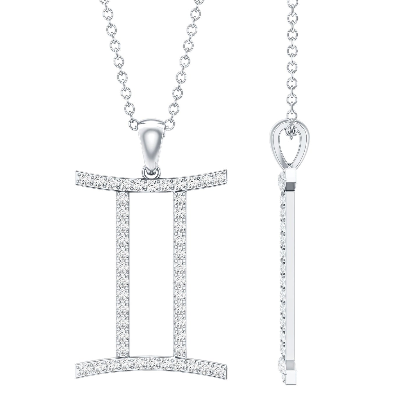Gemini Necklace with Certified Lab Grown Diamond