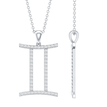Gemini Necklace with Certified Lab Grown Diamond