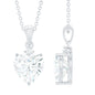 Certified 2 Carat Moissanite Heart Pendant for Women