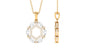 Certified Moissanite Art Deco Pendant Necklace