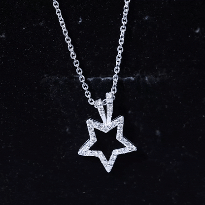 Certified Moissanite Star Shape Pendant