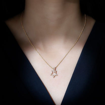 Certified Moissanite Star Shape Pendant