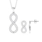 Simple Moissanite Infinity Jewelry Set