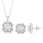 Round Shape Moissanite Solitaire Jewelry Set