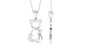 Certified Moissanite and Cat Pendant