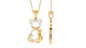 Certified Moissanite and Cat Pendant