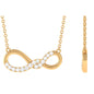 Pave Set Moissanite Twisted Infinity Necklace for Women