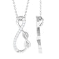 Interlock Infinity Pendant Necklace with Moissanite