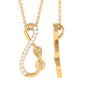 Interlock Infinity Pendant Necklace with Moissanite