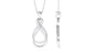 Minimal Moissanite Infinity Pendant in Pave Setting
