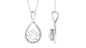 Certified Round Moissanite Solitaire Infinity Pendant