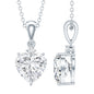 Certified Cubic Zirconia Heart Locket with Silver Chain